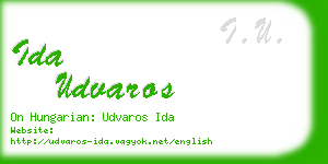 ida udvaros business card